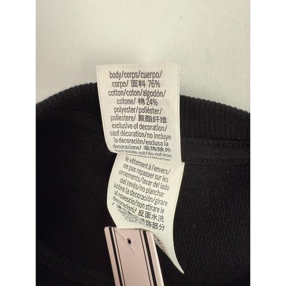 Victoria's Secret PINK Sundays are the Best Day Crew Neck Black Sweatshirt Sz L - Picture 6 of 8